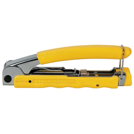 Compact compression crimper for F-type, RCA, and