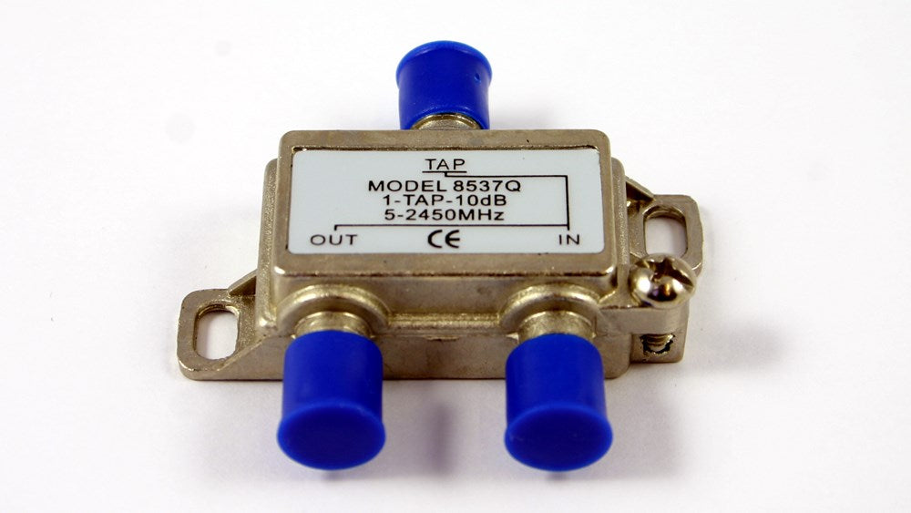10 dB 1 tap directional coupler for MATV, SMATV, CATV and RF antenna signal distribution systems