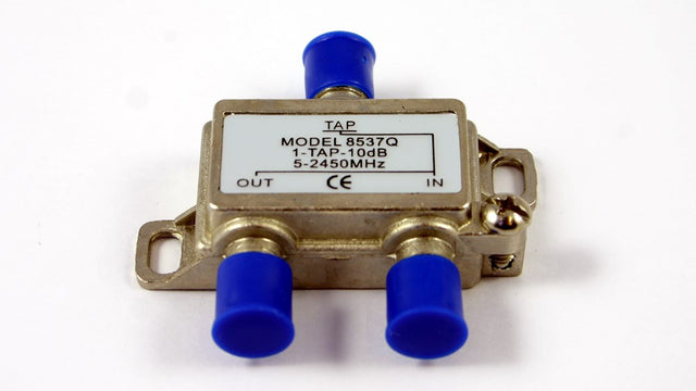 10 dB 1 tap directional coupler for MATV, SMATV, CATV and RF antenna signal distribution systems
