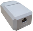 Elite 1 Port Cat6 Surface Mount Box with built-in Cat6 jack for Ethernet and NBN network installations.