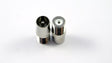 F female to PAL male RF connector adapter for TV antenna and coaxial cable conversion, nickel-plated brass durable design