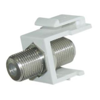 Keystone module F‑type coax connector insert for wall plate flush mount female F socket for RG‑6 and RG‑59 coax cable