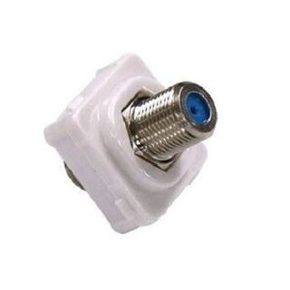 F-Type to F-Type coax connector for faceplates with durable nickel finish, ideal for TV, Foxtel, and satellite installations
