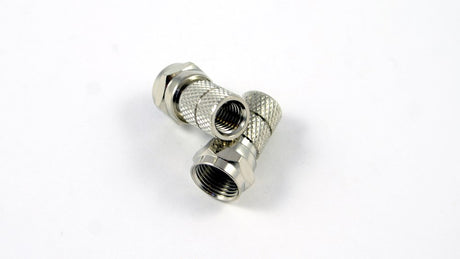 F-type male twist-on connector for RG59 coaxial cable used in television, MATV, CCTV, RF and video installations.