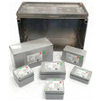 IP68 Weatherproof Junction Box, 140mm W x 140mm H x 91mm D, RAL7001 grey, waterproof and dustproof for outdoor and industrial use.