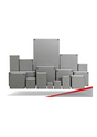 IP68 aluminium junction box, 160mm x 160mm x 91mm, RAL7001 silver grey finish with stainless and copper-coated screws for outdoor installations.