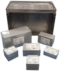 IP68 natural weatherproof junction box measuring 220 × 120 × 91 mm for outdoor electrical and cable installations.