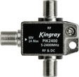 Power Injector F Type 5–2400 MHz with F‑type connectors for DC power injection over coaxial cable in RF systems.