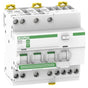 RCBO 3P+N 40A 30mA 10kA, 4 module wide, C curve Type A breaker for three-phase circuit overload and earth leakage protection.