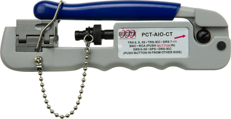 Kingray RG6/RG11 Compression Tool with ergonomic handles for reliable F‑type coaxial cable termination.