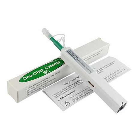 2.50 mm one-click fibre optic cleaner for SC, FC and ST connectors – push-click tool for rapid end-face cleaning.