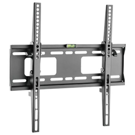 Tilt TV bracket for 32–55 inch screens with adjustable tilt, slim design, and heavy-duty steel construction for secure wall mounting.