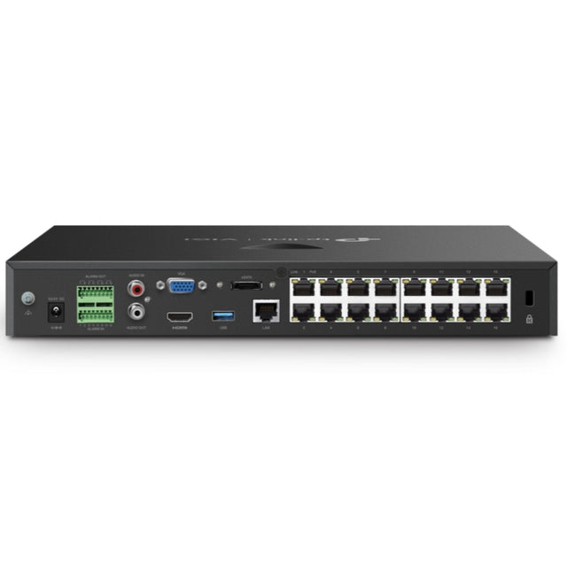 VIGI 16 Channel PoE+ Network Video Recorder with 4K HDMI, 16ch 2MP decoding, H.265+, and remote viewing for surveillance systems