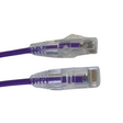 Grove 0.5M Cat6 Thin 28AWG LSZH Patch Lead in purple, slim Ethernet cable, 1Gbps, PoE compatible, low smoke zero halogen jacket