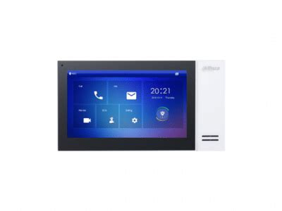 DAHUA IP 7 Inch Intercom Monitor in white, features a high-resolution display, IP connectivity, and built-in audio for clear communication and control.