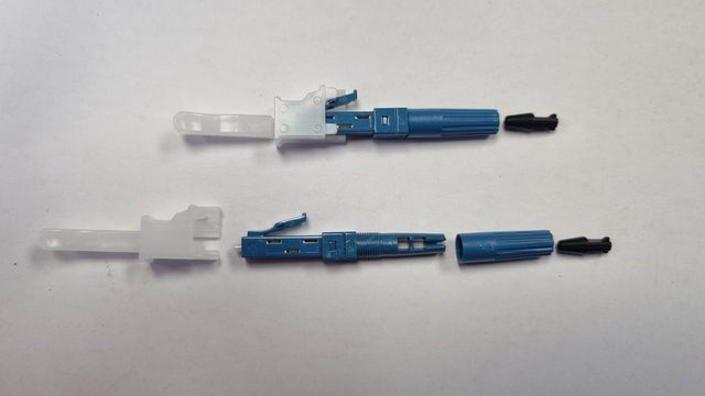 LC Singlemode OS1/OS2 Fibre Optic Fast Connector for quick, tool-free installation, providing low insertion loss and high return loss for fiber optic networks.