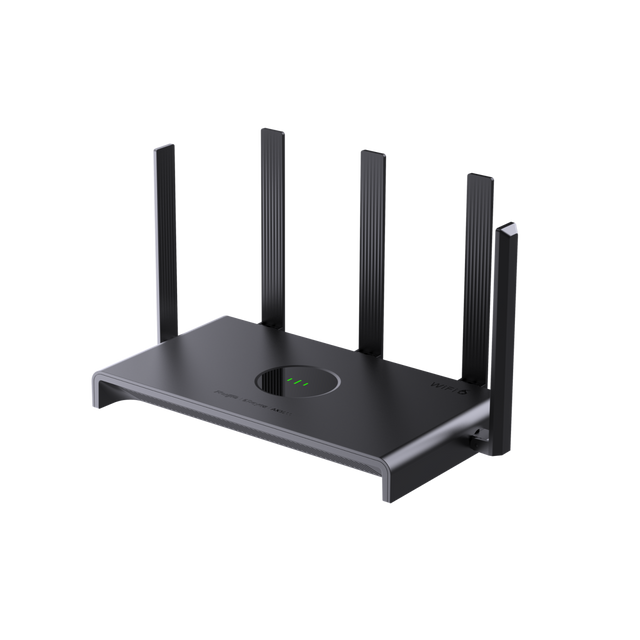 Reyee 3000M Wi-Fi 6 Dual-band Gigabit Gaming Router with 3000 Mbps speed, 6 antennas, and advanced gaming QoS for smooth gaming and streaming.