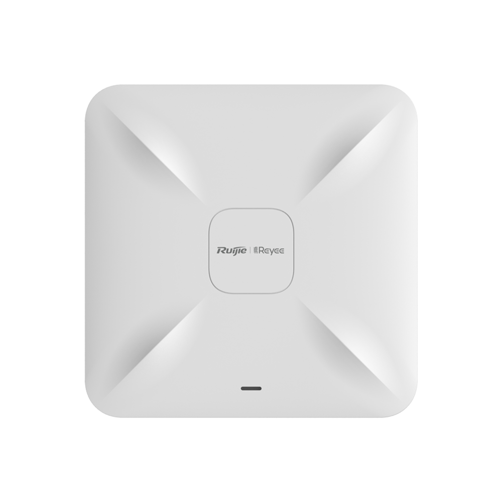 REYEE Wi-Fi 5 Ceiling Indoor Access Point with 1267Mbps speed, dual-band coverage, PoE support, and cloud management for high-density environments.