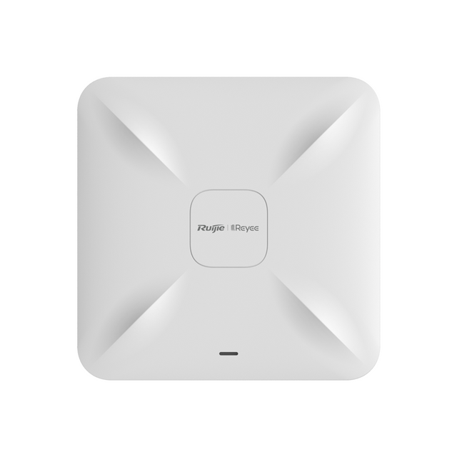 REYEE Wi-Fi 5 Ceiling Indoor Access Point with 1267Mbps speed, dual-band coverage, PoE support, and cloud management for high-density environments.