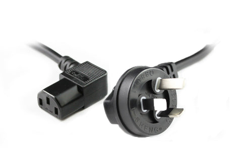 Right Angle Wall to Right Angle IEC C13 power cable, designed for space-saving connections in tight spaces with durable and flexible construction.