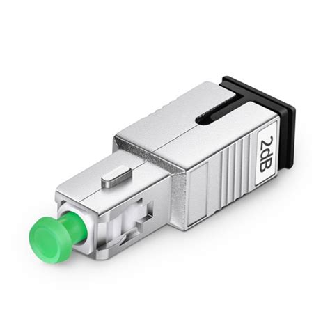 GROVE SCA Singlemode 2dB Attenuator with fixed attenuation and SCA connector, ideal for precise fiber optic signal control in networks.