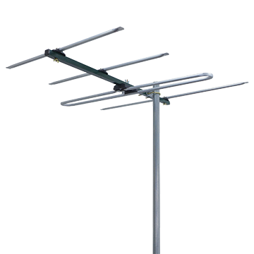 Yagi VHF 4 Element | 3 Band Antenna for channels 6 to 12, designed for strong gain and clear signal reception with durable outdoor construction.