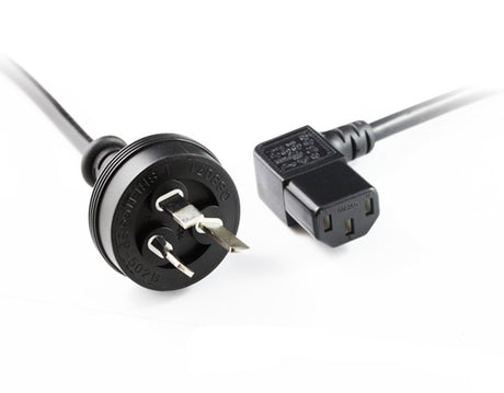 3M Wall to Right Angle C13 IEC Power Cable, designed for flexible and space-efficient connections with a durable and high-quality right-angle connector.