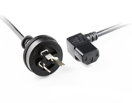 2M Wall to Right Angle IEC C13 power cable for space-efficient connections, featuring a durable and flexible design ideal for tight or cluttered spaces.