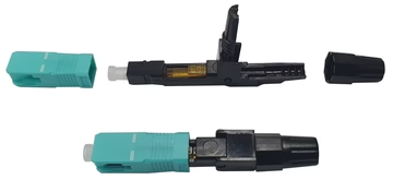 SC Multimode OM3 Fibre Optic Fast Connector for rapid, tool-free termination of OM3 multimode cables, ensuring minimal signal loss and high-speed performance.